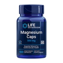 라이프익스텐션 마그네슘 캡스 500mg 베지테리안 캡슐, 100개입, 1개