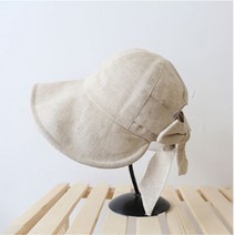 여성모자 데일리 나들이 뒷태미인 린넨 버킷햇