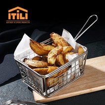 ITILI 스테인레스 튀김바스켓 튀김망 튀김채반, 05.원형 바스켓(중)