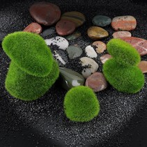 인공 이끼 돌 합성 수지 녹색 잔디 Bryophyte 정원 분재 테라리움 홈 장식 액세서리 3 크기, 03 Size M