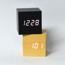 LED 우드 큐브 탁상시계, 색상
