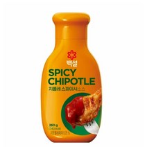 CJ더마켓 마약 소스 만들기 메뉴 개발 황금 레시피 백설 치폴레 스파이시 소스 양념 만능 비빔 국물요리 볶음 요리 국수 260G, 10개