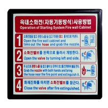 옥내소화전사용방법 축광표지(2도인쇄) 위치표시 SMS-10