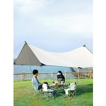 실타프 대형 경량 헥사 백패킹 캠핑 렉타 차박 그늘막 오토캠핑 미니멀 타프, 실버 3x4.5m