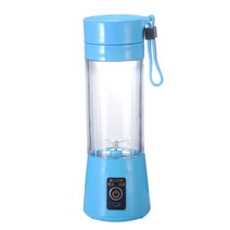 미니 과즙기 샐러리 쥬서기 레몬 전동 착즙기 380ml 휴대용 충전식 usb 전기 과일, 푸른