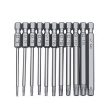 육각 별모양 나사 드라이버 드릴비트 75mm 11가지 마그네틱 전동드릴비트, 75mm 11Pcs