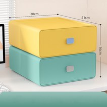 JOYBOS 서랍 타입 데스크탑 스토리지 박스 화장품 학생 기숙사 편지지 마무리 상자 책상 선반 유물 JX56, StyleB