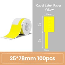 3d 프린터 수리 보드 호환 Niimbot-B21 B3S 감열 라벨 용지 방수 컬러 투명 스티커 B21, [24] YE25X38 40 100PCS