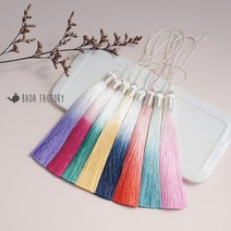 그라데이션 실크 태슬 한복 수술 전통 장식, 청옥