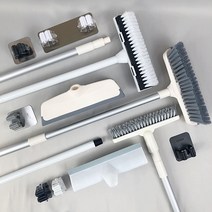 양드레 욕실 바닥 청소솔 틈새 화장실 청소도구 업소용 천장 벽 롱 긴, 1. 일반형+벽부착걸이(B타입 블랙)+다용도솔