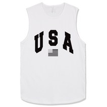 일루소 USA 프린팅 박스 나시 민소매