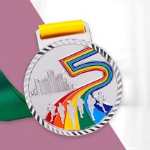 러닝 러너 골드 메달 트로피 상 목 리본 익스프레스 다양한 기념품 학교 스포츠 제작, customized content, Silver medal F
