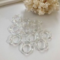 반지세트 GGD 오로라 물결 투명 호마이카 반지