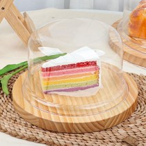 아크릴 케이크돔 케익커버 빵보관함 음식덮개 푸드커버 투명보관, B-2) 원형원목케익받침300 (201515)