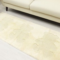 달고나베어 극세사 다용도매트 발매트 러그 70x180.더와이, 아이보리