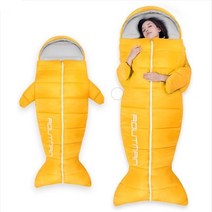 민정상점 가성비 어린이 경량 상어 침낭겨울 침낭, 하늘색/2.15kg