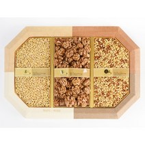 일성영농조합 명품 황토방 팔각 견과세트 3호 (통호두 백잣 황잣), 통호두/백잣/황잣, 보자기포함, 통호두 300g/백잣 200g/황잣 200g