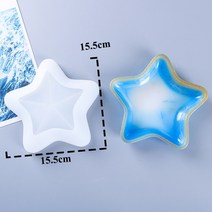 레진몰드 레진트레이몰드 콘크리트 심장 모양 실리콘 금형 DIY 수제 에폭시 수지 보석 보관 트레이 석고, 한개옵션1, 16 Starfish