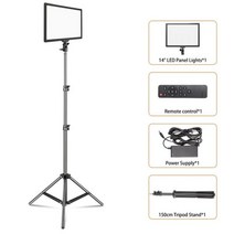 식물등스탠드 143939 LED Video Light Photography Selfie Dimmable Panel Lighting Photo Studio Live Stream Fi, [02] SH-PBD-45-2
