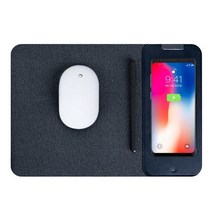 XSO789003노트북 게이밍 무선충전 손목 마우스 패드 S 네이비, 1개