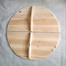 원목 뚜껑 대형 가마솥 나무 덮개 반원 분리형 40~100Cm 주문 제작 가능, 80cm