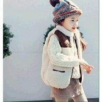로빈 아동 양털 양면 조끼