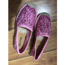 핫픽스 여자편한구두 레이스 슬립온 빈티지 글리터 로퍼 스팽글 통풍 캐주얼 낮은