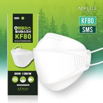 엠플러스 KF80 황사마스크 화이트 대형 (1매입 개별포장)