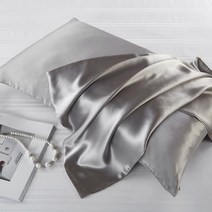 아이스 베갯잇 소프트 실키 심플 아이스 베개 커버 실크 모조 실크 화이트 그레이 블랙 48x74cm 베개 커버