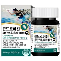 본트비 콘드로이친 MBP 유단백추출물 파워Q 상어 연골 칼슘 600mg x 60정, 1박스, 600mgx60정