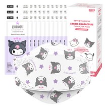 유앤아이 쿠로미 KF94 황사마스크 소소형 1박스(30매), 30매, 1개, 혼합색상