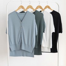 [바보사랑] 여성 여름 데일리 엣지 드롭 루즈핏 가디건 [디작소]