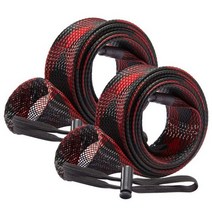 베이스dash 캐스팅 스피닝 낚싯대 슬리브 낚싯대 보호 최대 7-1/2ft 앵글 태클 메쉬 커버, For Spinning Rod, Black Red-2pcs