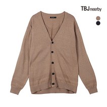 [TBJ] 남성 중기장 Y넥 조직블럭 가디건(T191KC120P)