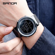 남성 여성 손목시계 커플 명품 메탈 가죽 밴드 40대 30대 탑 브랜드 럭셔리 led 시계 쌍 과 디지털 패션 스마트 손목 시계 방수 스포츠 시계 reloj para