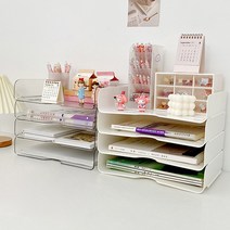 심플이지 서류정리함 서류보관함 적층형 서류 트레이 책상정리함, 투명