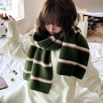 겨울 줄무늬 목도리 니트목도리 롱 니트 머플러