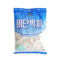 크라운 비단박하(소) 필로우 140g 박하향 박하캔디 대용량사탕 박하 화이트데이
