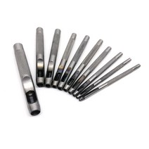 가죽공예키트 강철 라운드 구멍 펀치 도구 1mm 2mm 3mm 4mm 5mm 6mm 8mm 가죽 공예 벨트 가방 의류, 01 hole diameter 1mm
