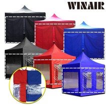WINAIR 캐노피 천막 일반/투명 바람막이 4면세트(프레임 지붕 미포함), 투명 4면세트(프레임 지붕 미포함), 3x2m, 블랙