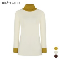 [샤트렌] 캐주얼 배색 폴라 니트