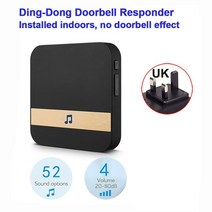 초인종 무선 인터폰 도어벨 현관벨 현관종 무선벨 차임벨 M10 무선 와이파이 비디오 초인종 720P HD 스마트, 05 UK Plug