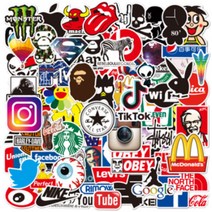 프리미엄 그래피티 방수 캐리어 노트북 꾸미기 스티커 100개입, 믹스콤보1, 100장