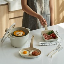 트루쿡 IH 인덕션 양수냄비 24cm 1개, 베이지