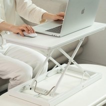 협탁 탁자 설치용 바른자세 리프트 책상 미니테이블 혼수용품 사무실 노트북책상 혼수가구 자취필수품 침실, 화이트