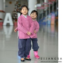 지장사 [10783] 아동 이중지 V 2피스 생활한복 개량한복 유치원 활동복 원복