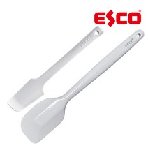 [에스코 ESCO] 통실리콘 알뜰주걱 스파츌라 소 대 세트, 소+대