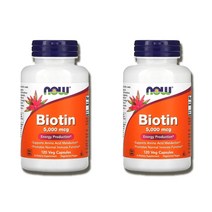 Now Foods 나우 푸드 비오틴 5 000mcg 120 베지 캡슐 2개 세트, 120정