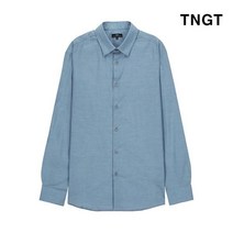 TNGT 95 사이즈 블루 멜란지 면혼방 캐주얼셔츠