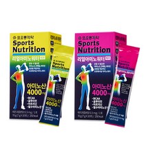 코오롱 제약 스포츠 뉴트리션 리얼 아미노 워터 10포 (체리 레몬맛 택1) 에너지 스포츠 음료 분말 스틱, 체리맛 10포 x 1박스